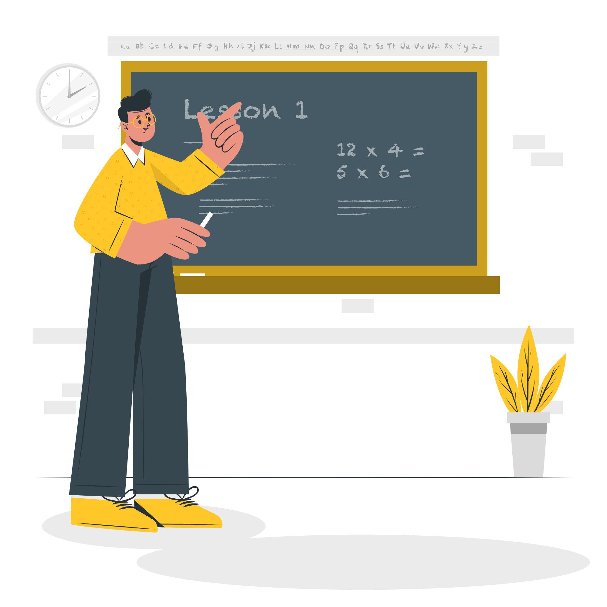 Teaching illustration for getting started